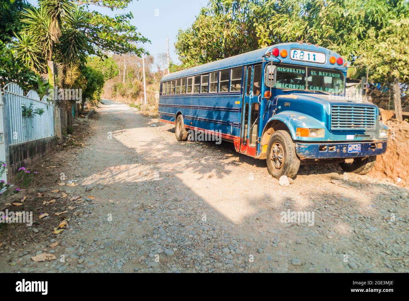 LA HACHADURA EL SALVADOR MARCH 31 2016 Colorful Former School Bus 