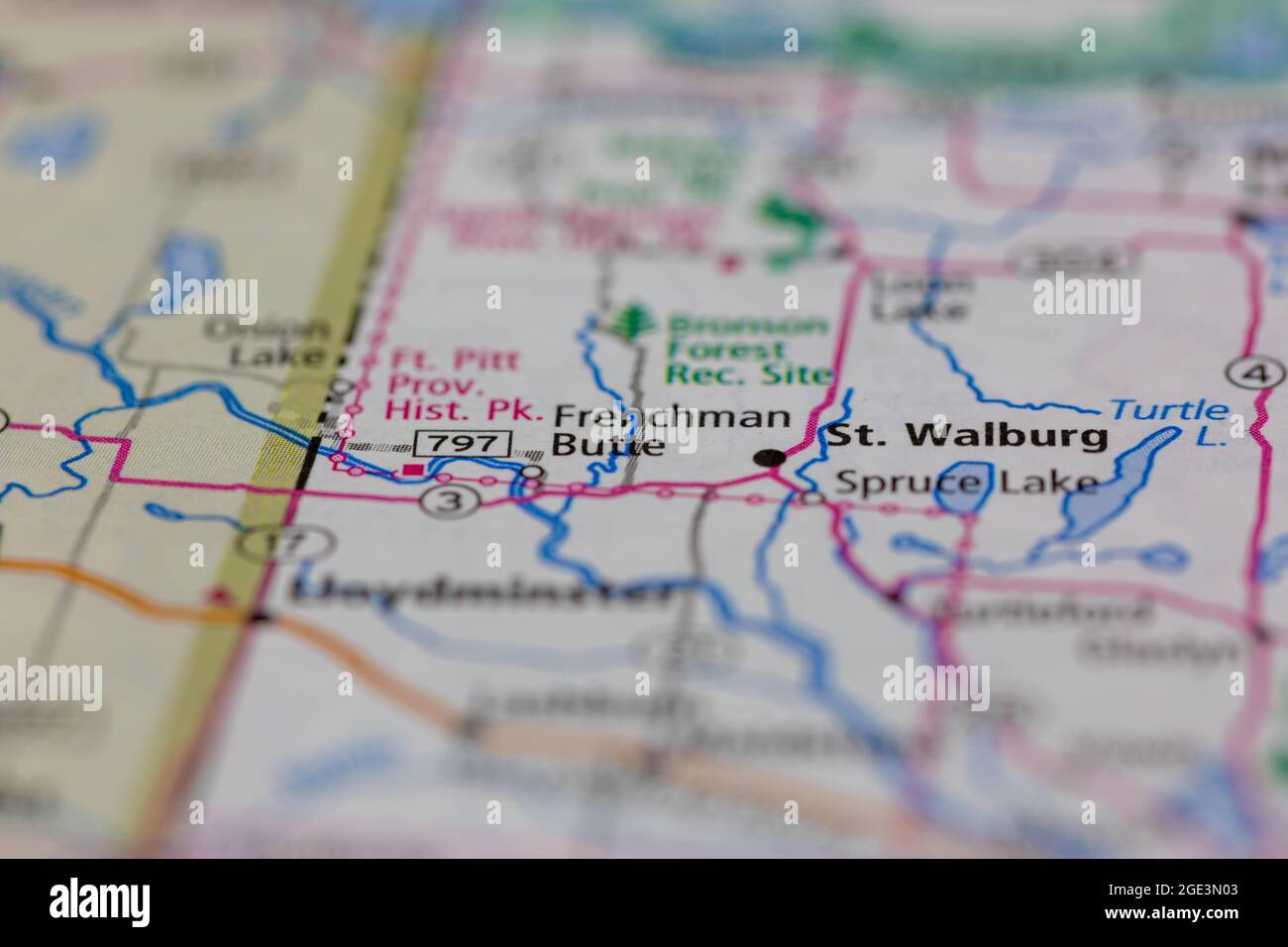 Map of frenchman butte hires stock photography and images Alamy