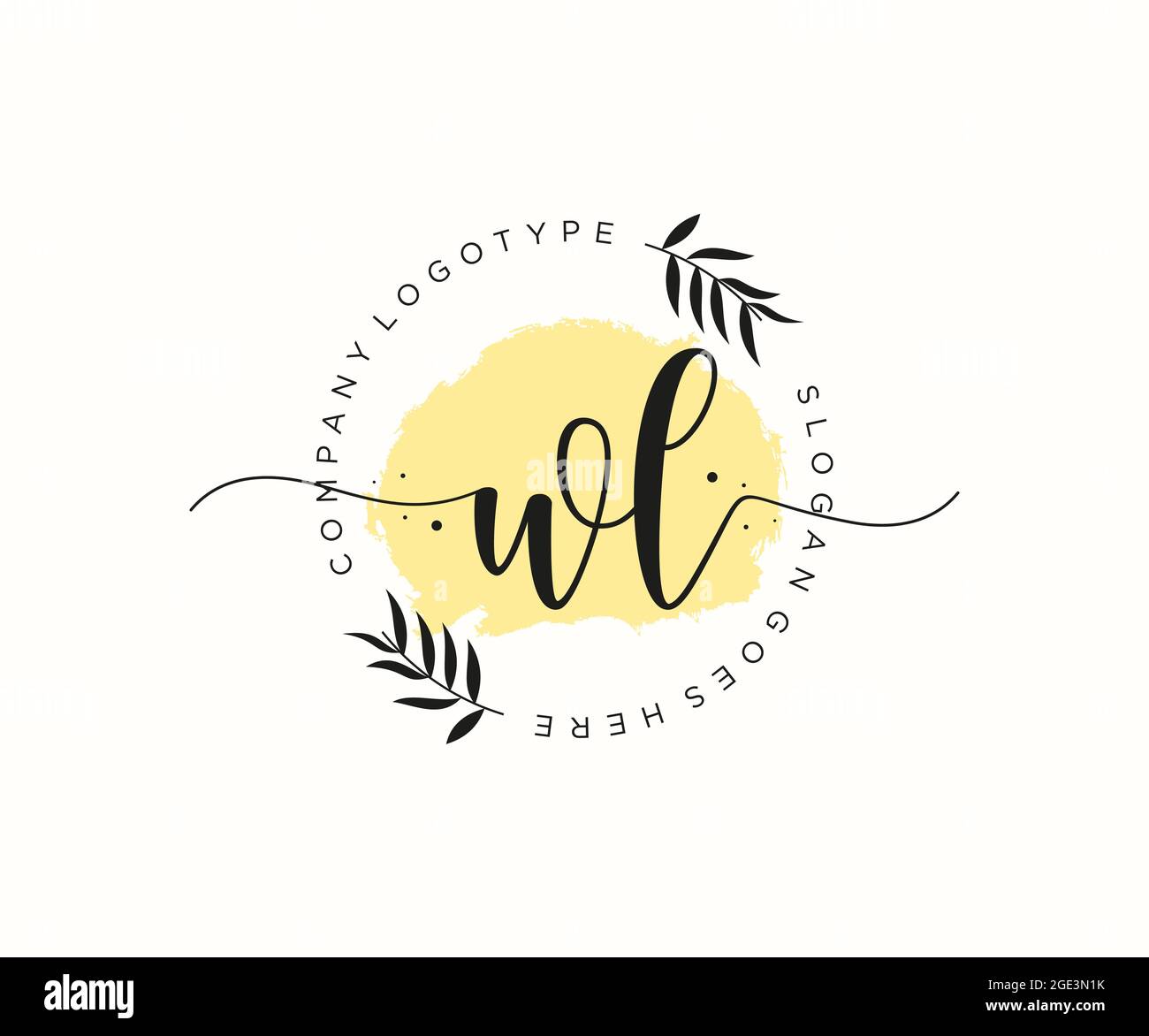 WL Feminine logo beauty monogram and elegant logo design, handwriting ...