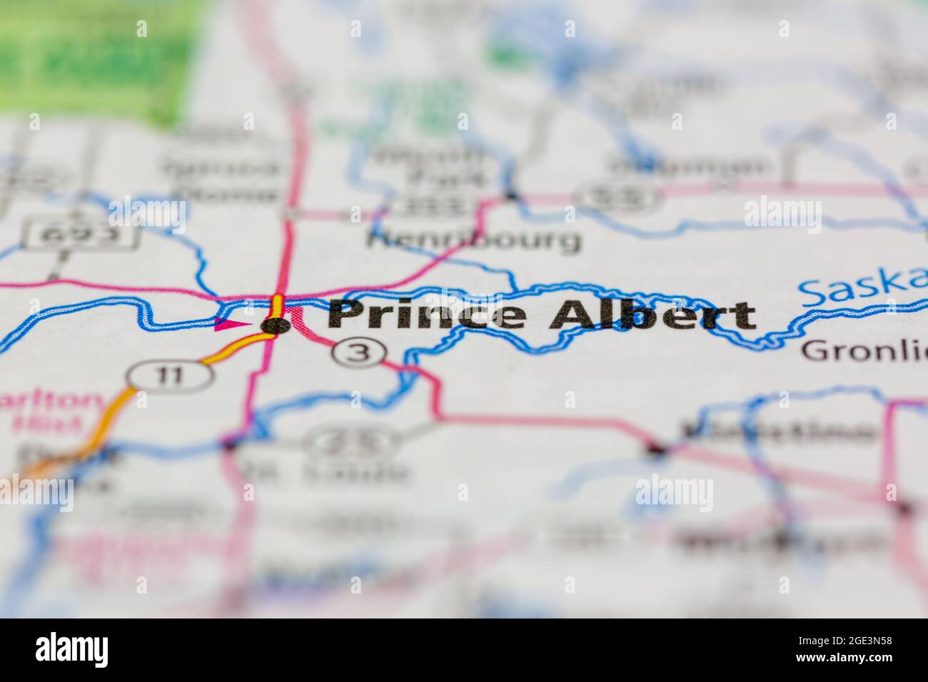 Prince Albert Canada Map Prince Albert Saskatchewan Canada Shown On A Road Map Or Geography Map  Stock Photo - Alamy