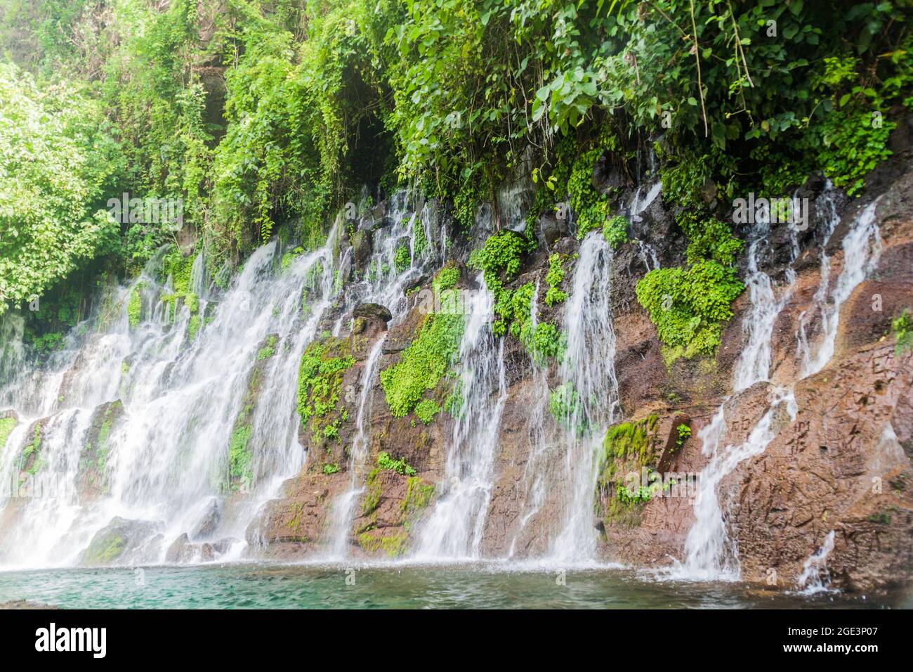 One of Chorros de la Calera, set of waterfalls near Juayua village, El