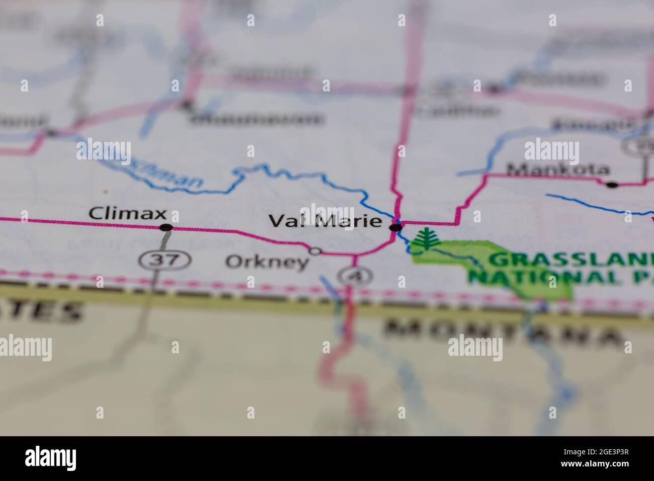 Val Marie Saskatchewan Map Val Marie Saskatchewan Canada Shown On A Road Map Or Geography Map Stock  Photo - Alamy