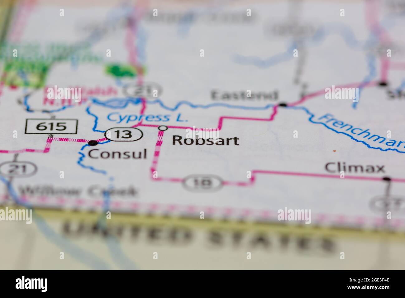 Robsart Saskatchewan Canada Shown on a road map or Geography map Stock ...