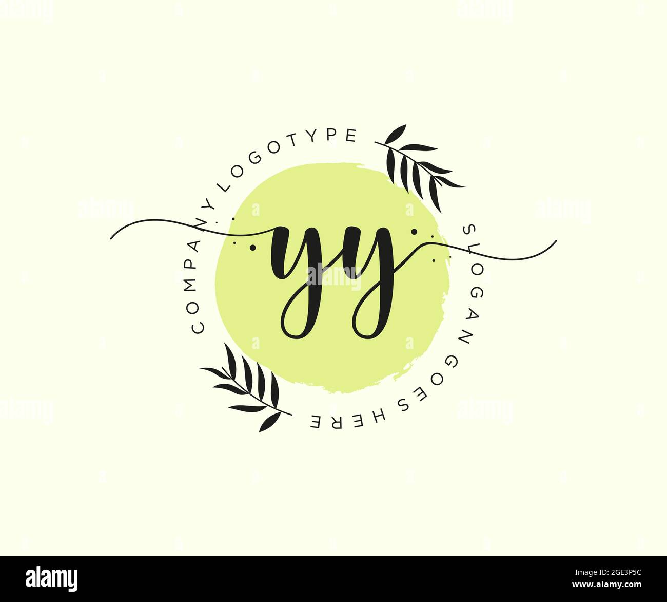 YY Feminine logo beauty monogram and elegant logo design, handwriting ...