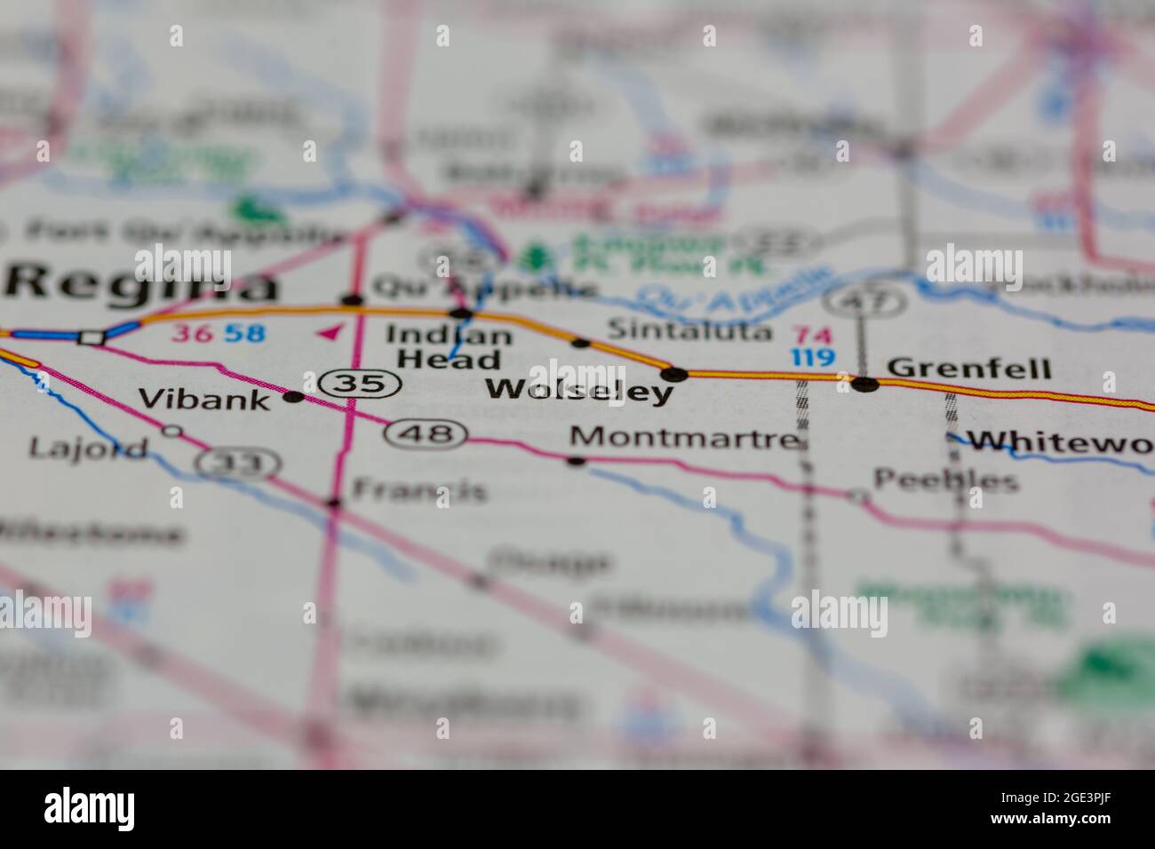 Wolseley saskatchewan map hires stock photography and images Alamy