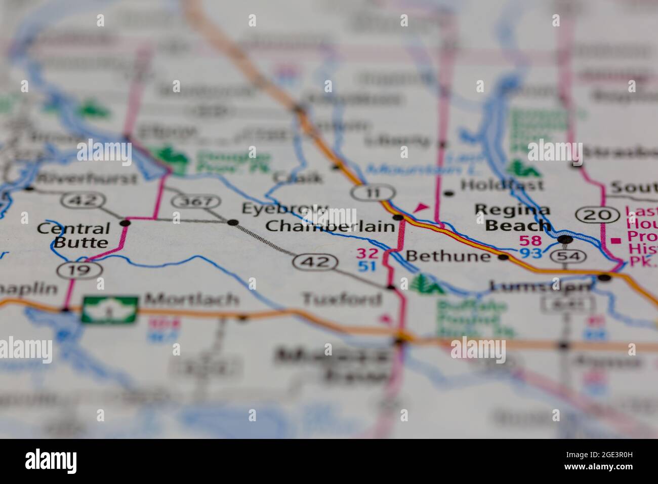 Chamberlain saskatchewan map hires stock photography and images Alamy