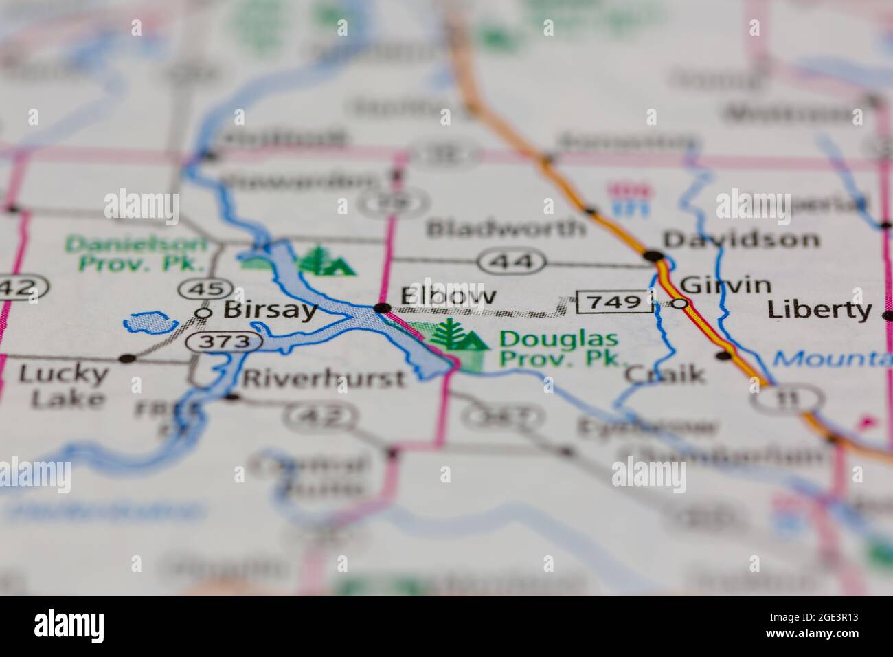 Elbow saskatchewan map hires stock photography and images Alamy