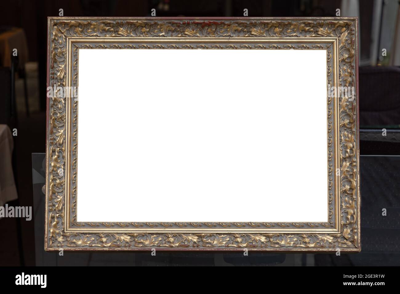 Empty Space Gold Picture Frame Restaurant Menu Stock Photo Alamy