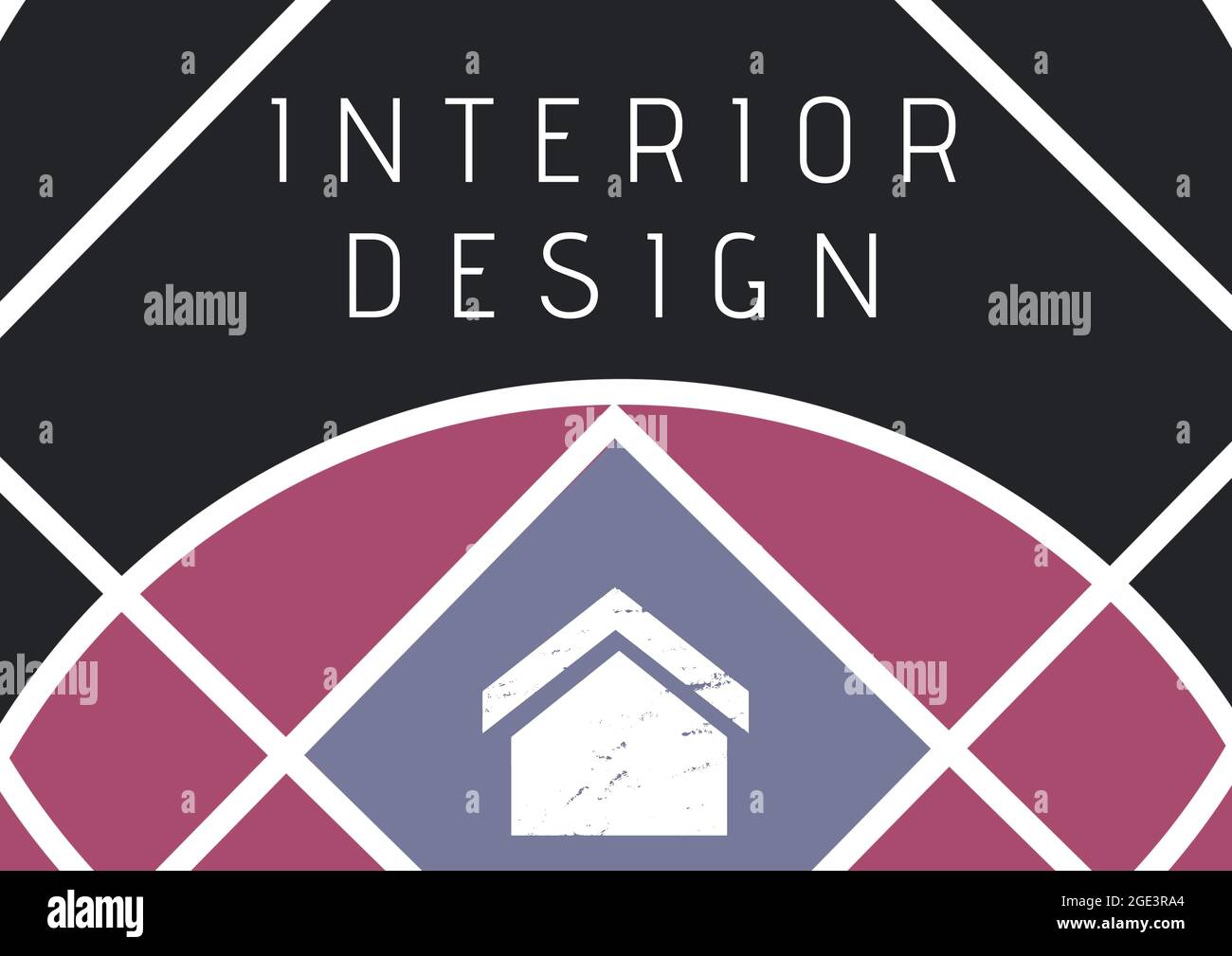 Composition of interior design services text over house icon Stock ...