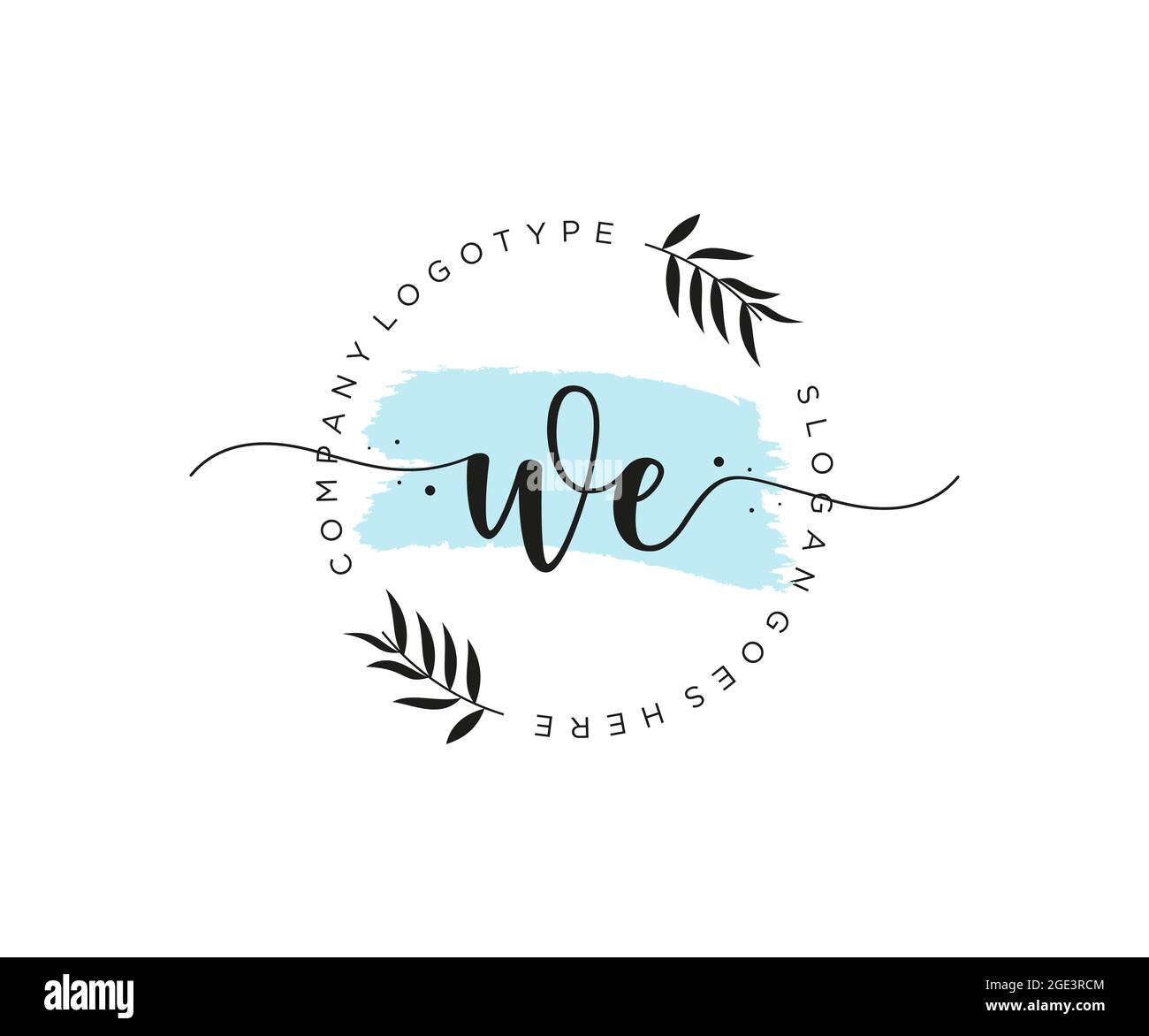 WE Feminine logo beauty monogram and elegant logo design, handwriting ...