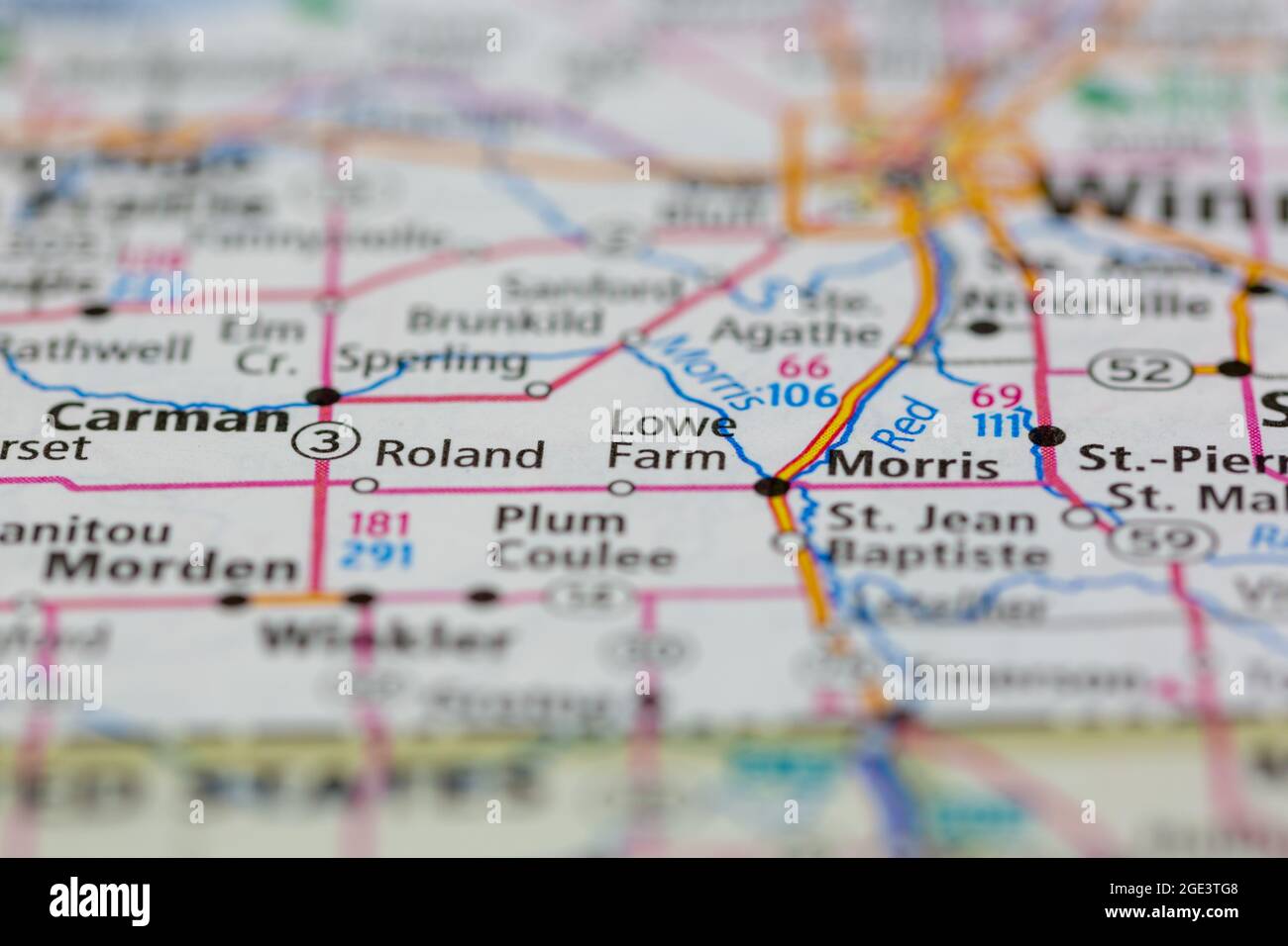 Map of lowe farm saskatchewan hires stock photography and images Alamy