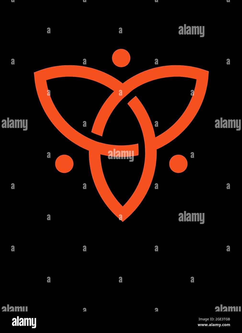 Orange color logo design isolated black background Stock Photo - Alamy