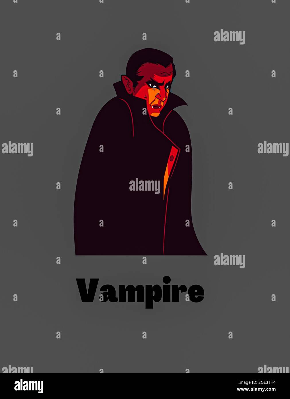 Vampire man graphic design Stock Photo