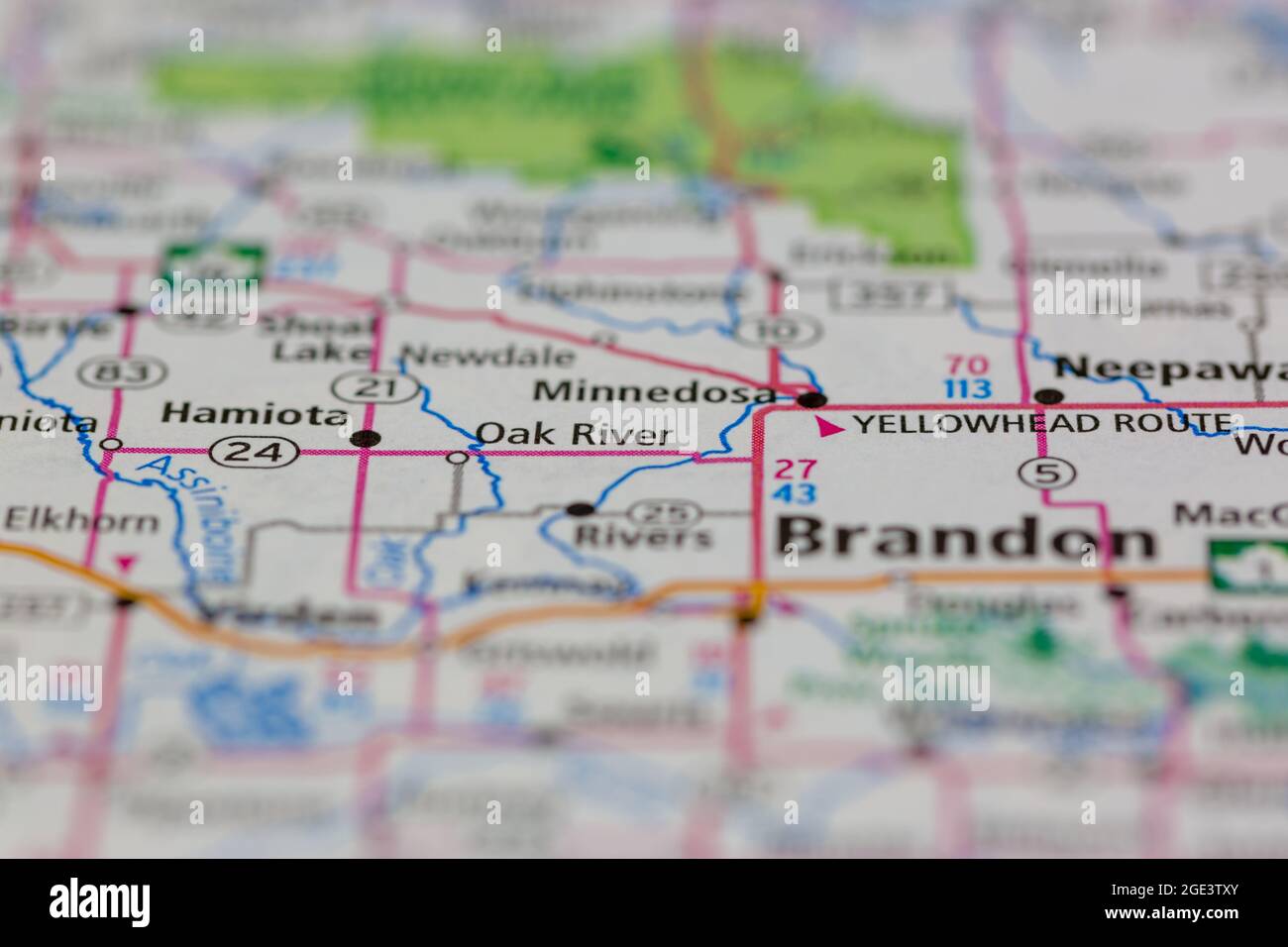 Map of oak river hi-res stock photography and images - Alamy