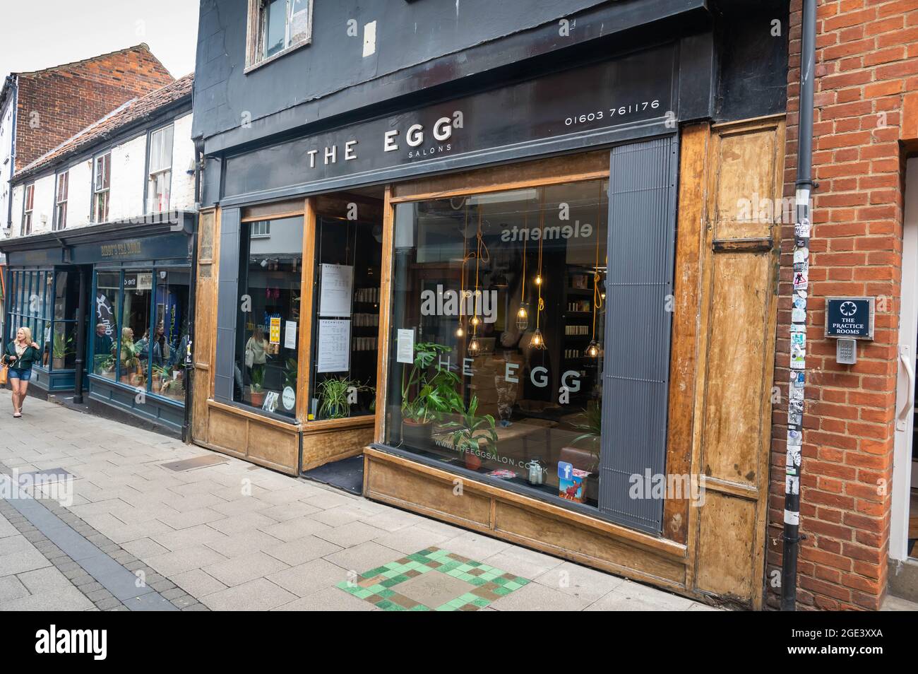 A view of the Egg Hair Salon in Lower Goat Lane Norwich City Centre Stock  Photo - Alamy
