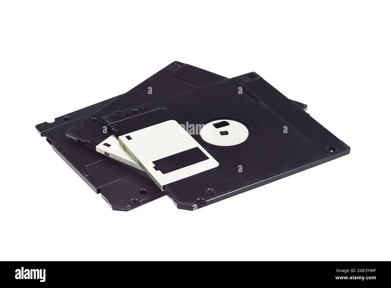 Floppy disks isolated on white background Stock Photo