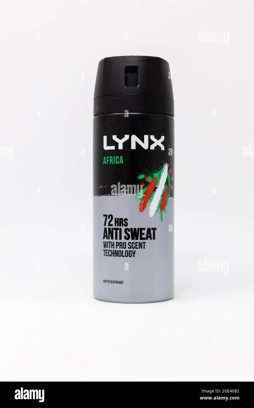 Lynx Dry Africa Aerosol Anti-Perspirant Deodorant Stock Photo