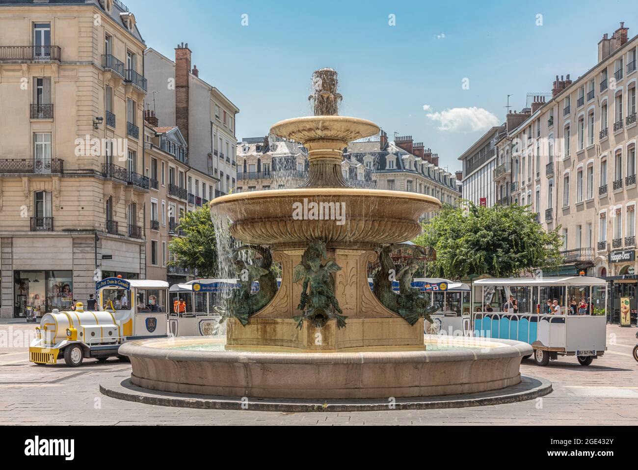 The magnificent fountain, 'Le Château d'Eau Lavalette', symbolizes the Dauphiné. Grenoble, Isère department, Auvergne-Rhône-Alpes region, France Stock Photo