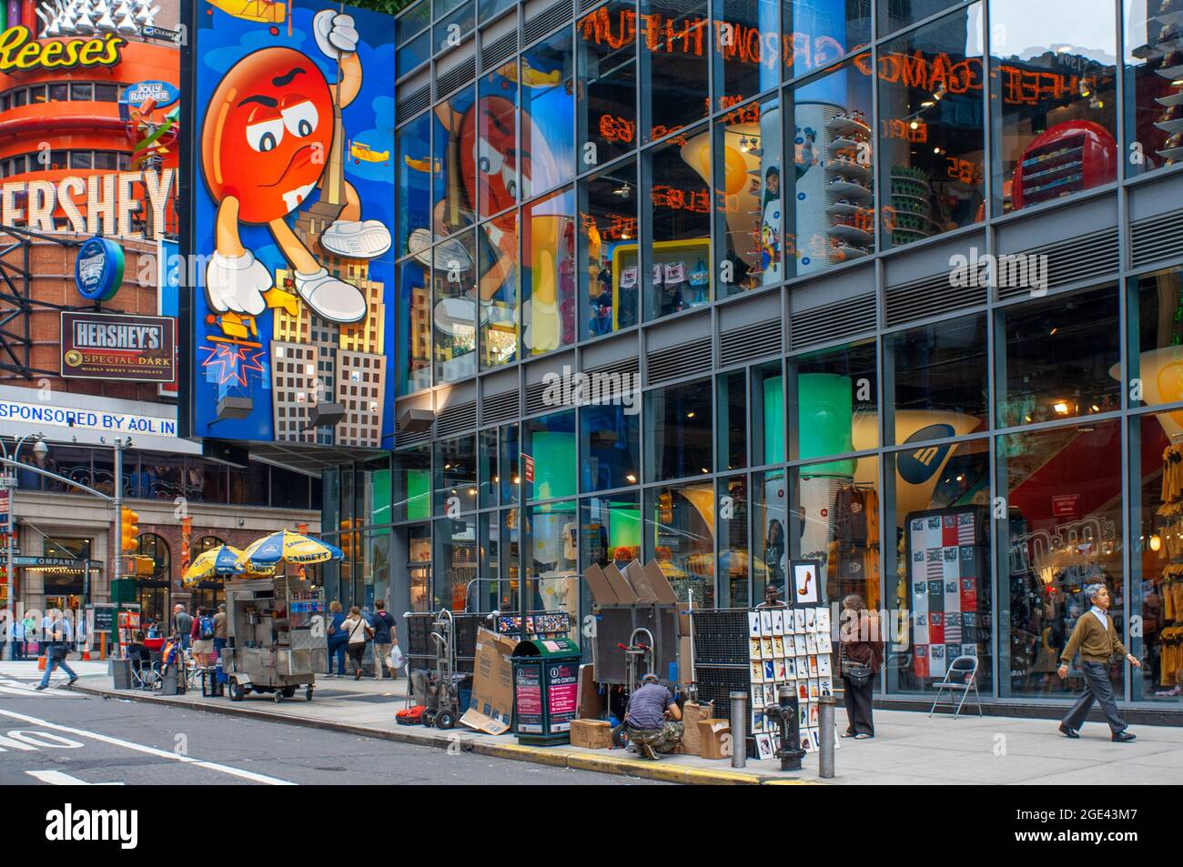 The entrance of the M&M Store at Times Square in NYC, New York, USA. Stock Photo