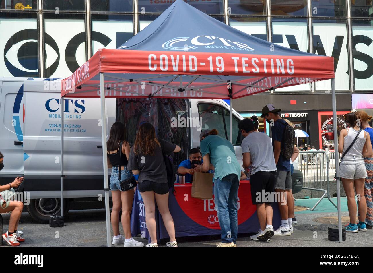 As Covid19 cases increase in the United States, people are seen lining