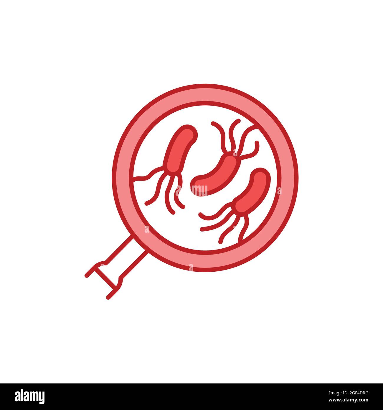 Parasite analysis color line icon. Medical examination concept ...