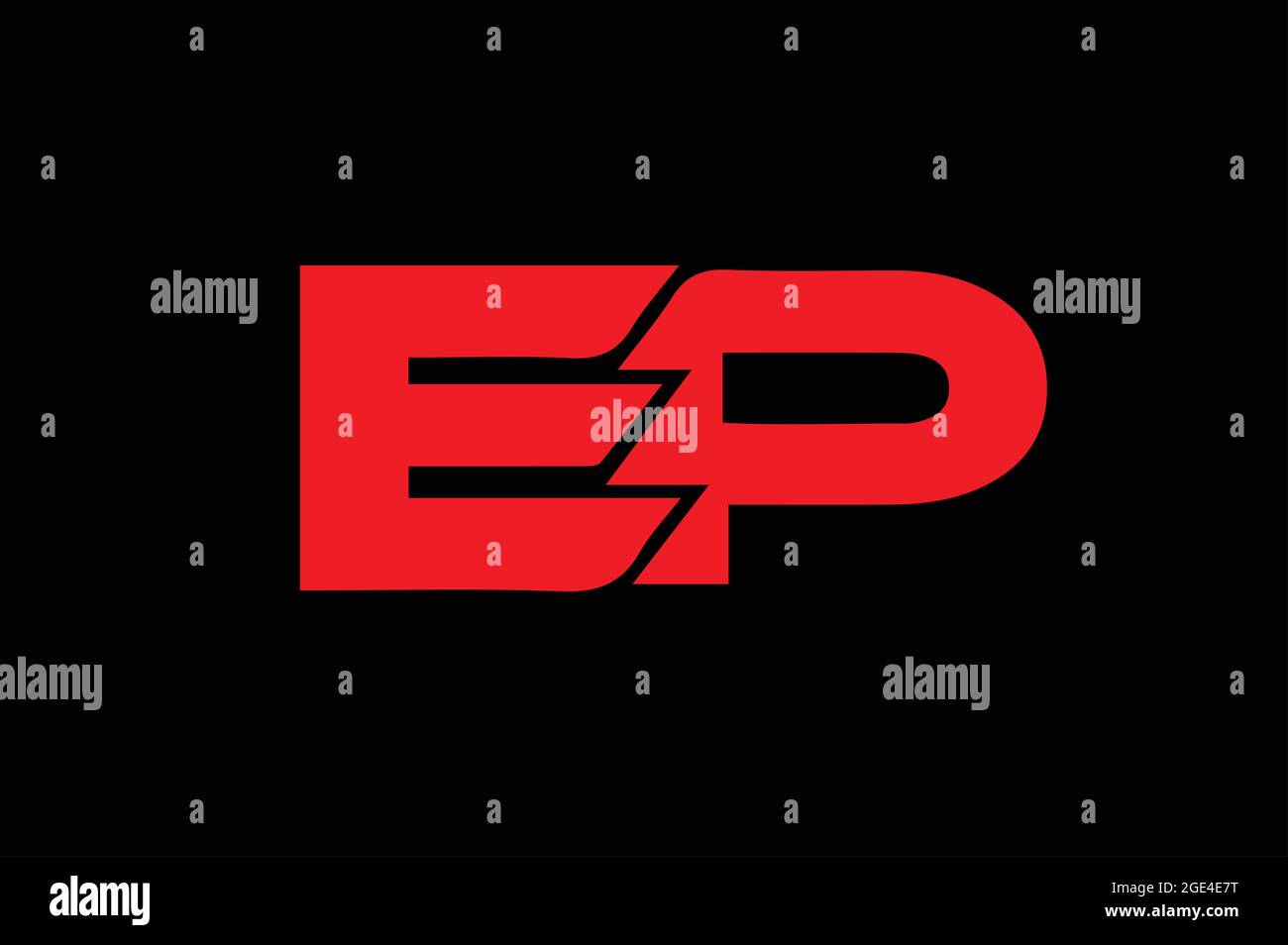 AE or EA basic alphabetic logo design Stock Vector