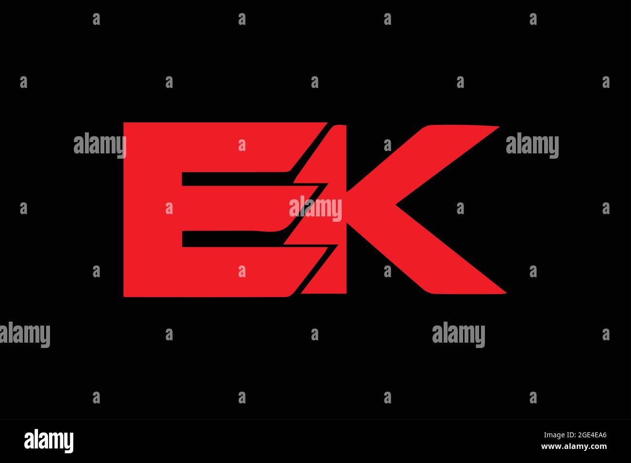 AE or EA basic alphabetic logo design Stock Vector