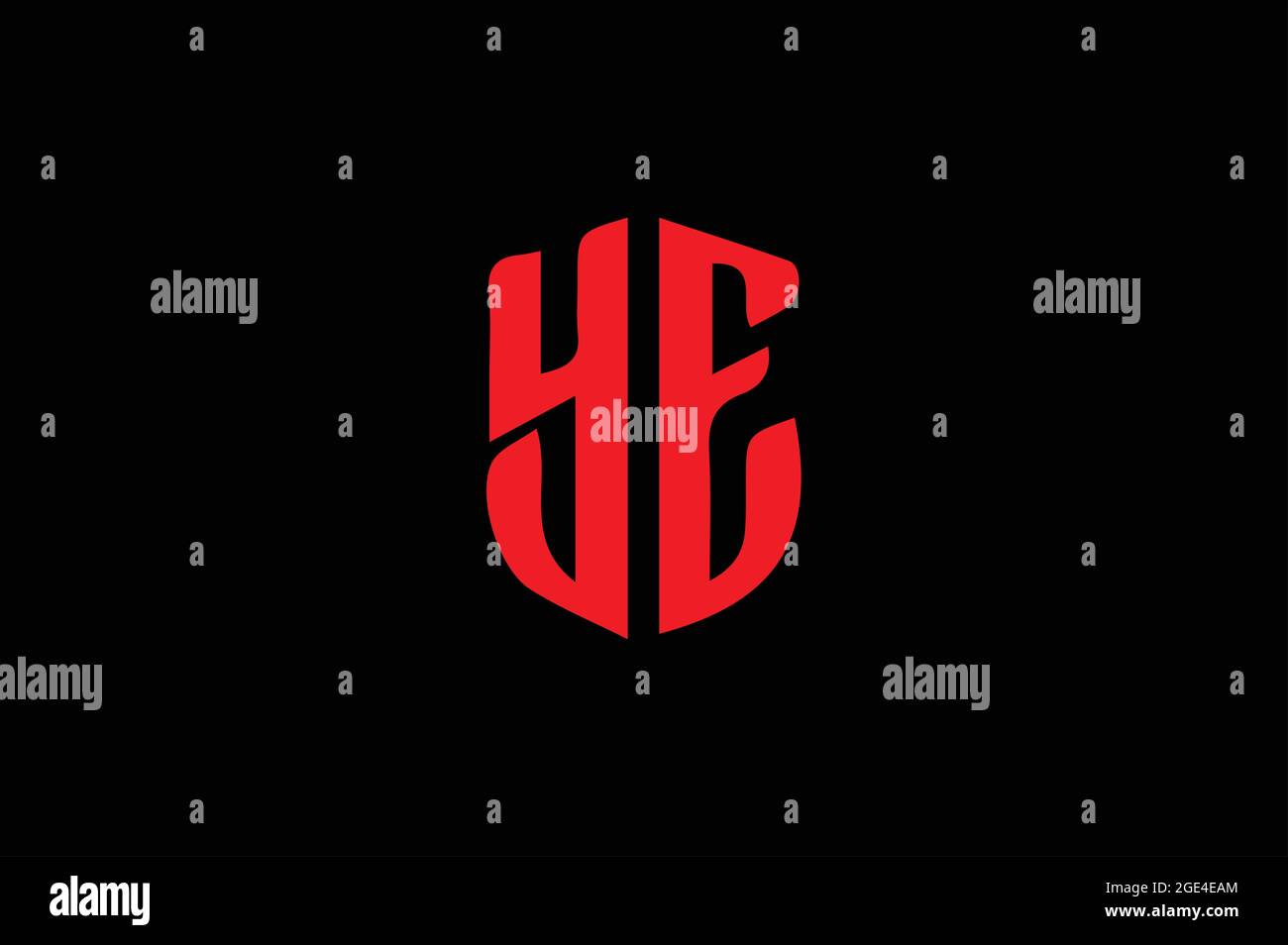 AE or EA basic alphabetic logo design Stock Vector