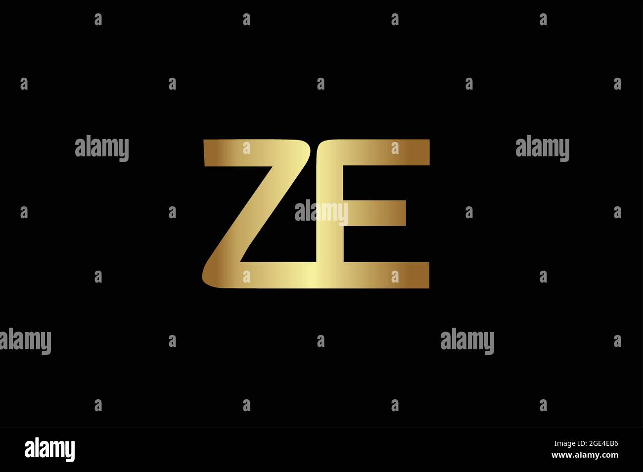 AE or EA basic alphabetic logo design Stock Vector