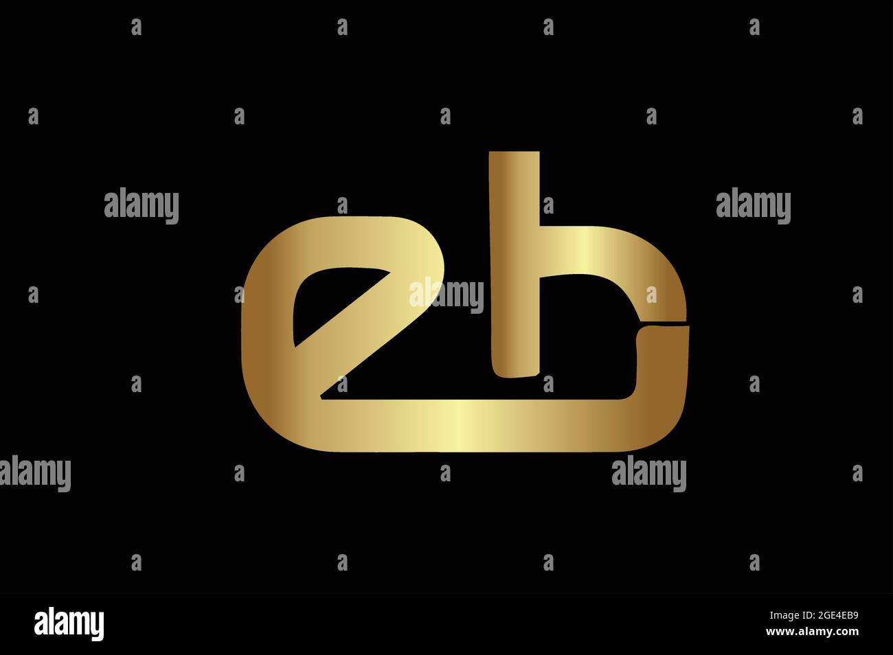 AE or EA basic alphabetic logo design Stock Vector