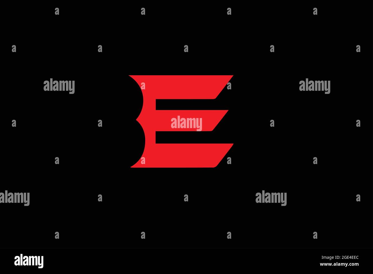 AE or EA basic alphabetic logo design Stock Vector