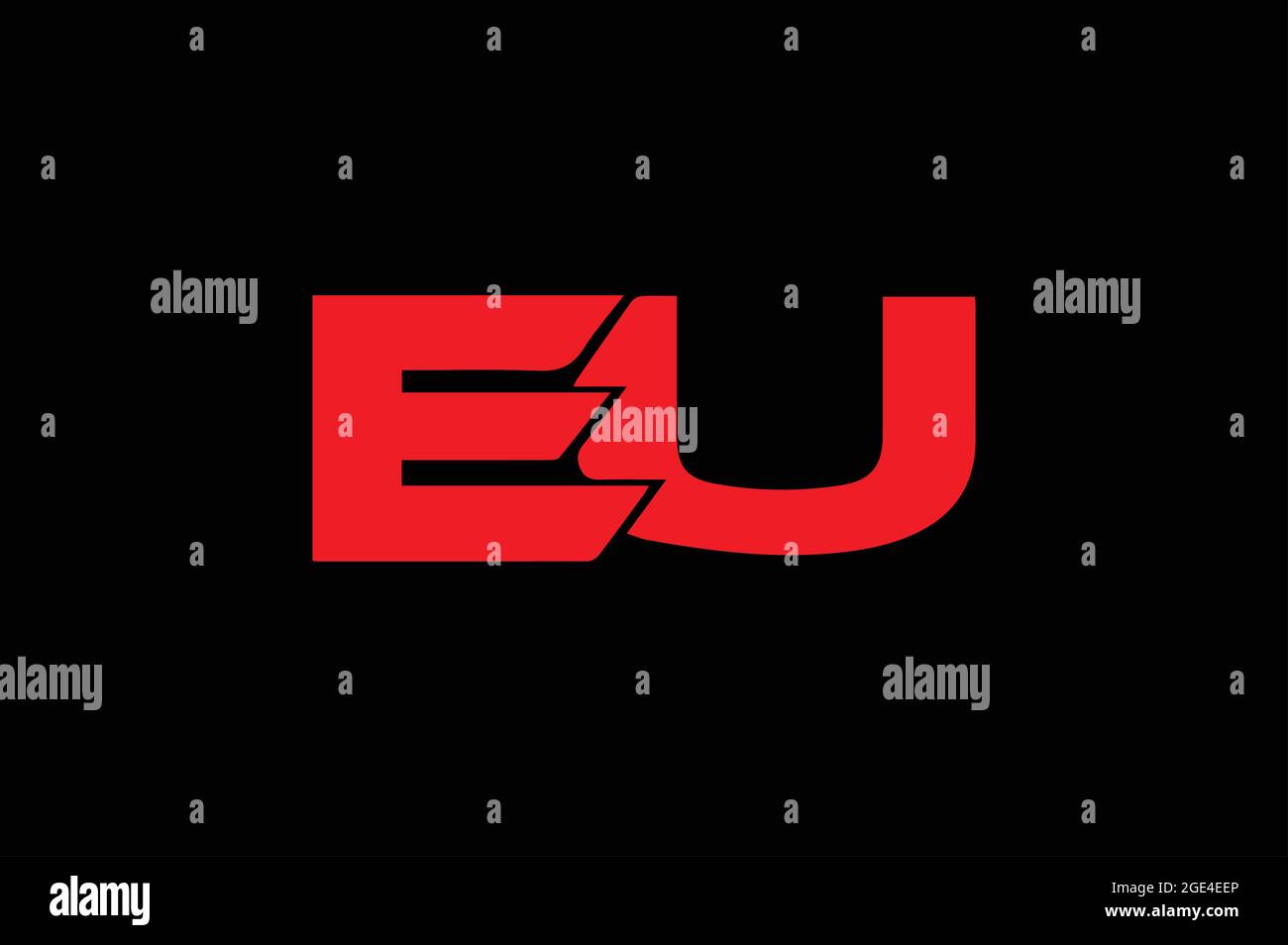 AE or EA basic alphabetic logo design Stock Vector