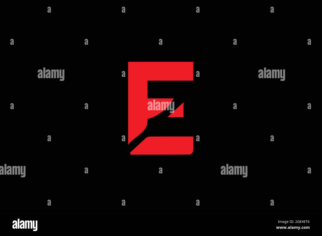 AE or EA basic alphabetic logo design Stock Vector