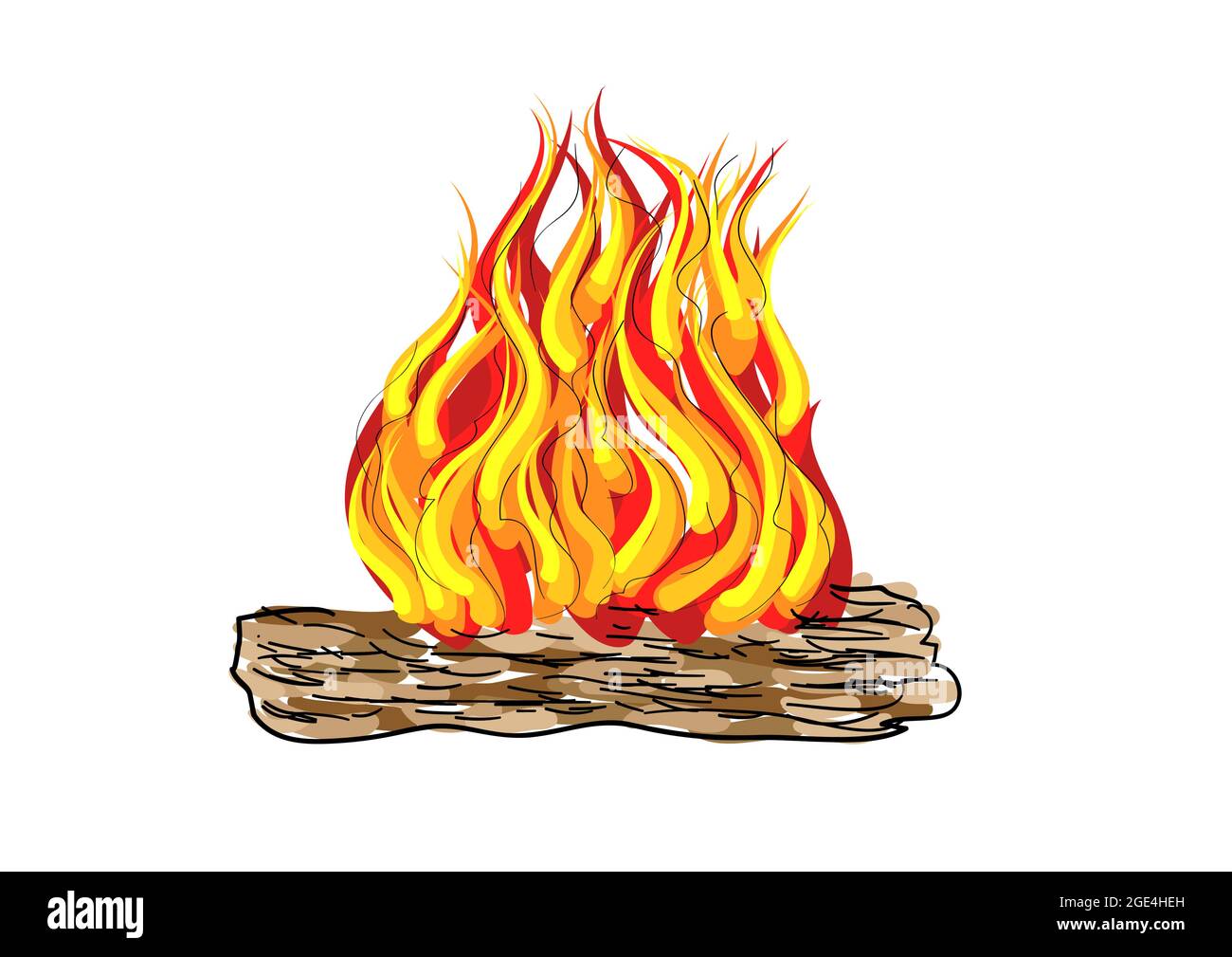 campfire vector illustration isolated on white background Stock Vector ...