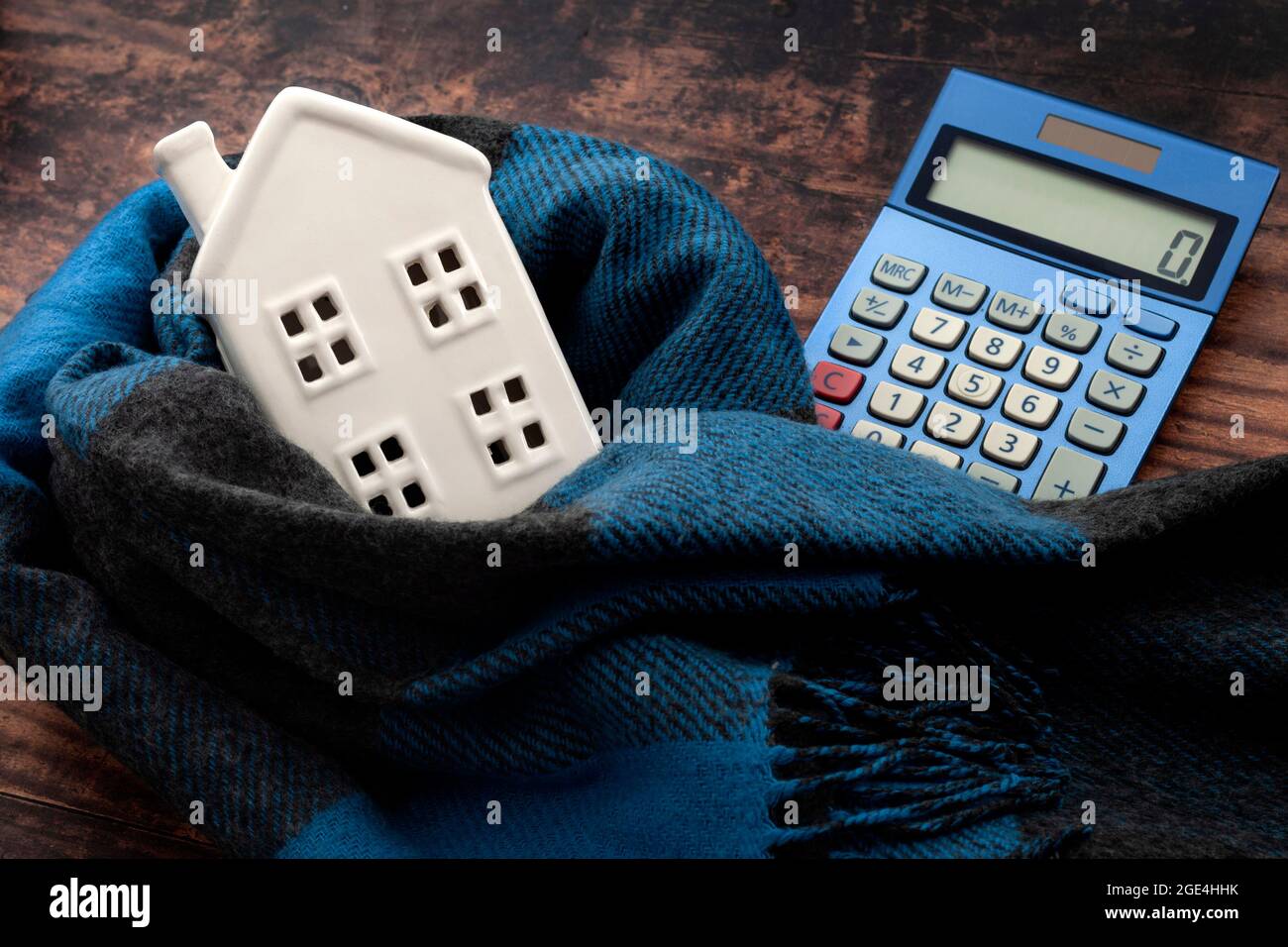 Warming efficiency of a residence and calculate heating costs concept