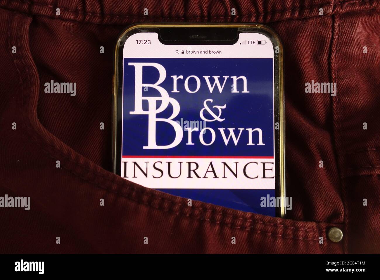 KONSKIE, POLAND August 04, 2021 Brown and Brown insurance company