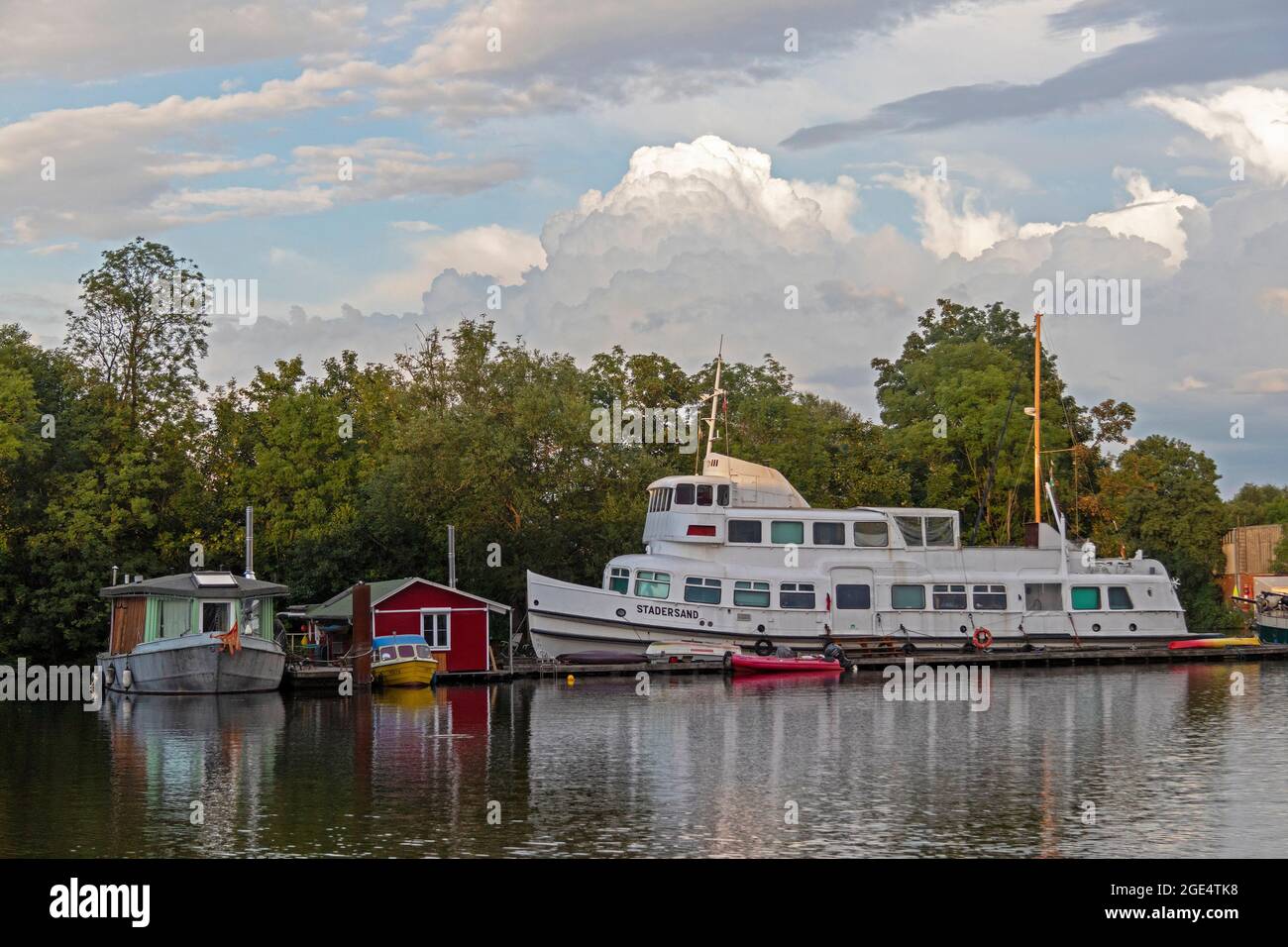 old boat, museum harbour, Harburg, Harburg, Hamburg, Germany Stock Photo