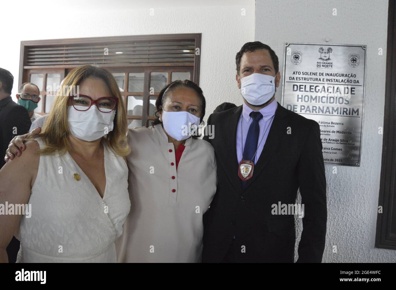 August 16, 2021, Natal, Rio Grande do Norte, Brasil: (INT) Parnamirim Homicide Office opens. August 16, 2021, Parnamirim, Natal, Rio Grande do Norte, Brazil: Inauguration ceremony of the DHPP (Delegation for Homicide August 16, 2021, Natal, Rio Grande do Norte, Brasil: (INT) Parnamirim Homicide Office opens. August 16, 2021, Parnamirim, Natal, Rio Grande do Norte, Brazil: Inauguration ceremony of the DHPP (Delegation for Homicide