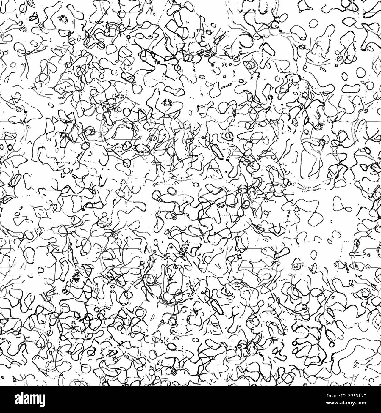 black scribble line on white background art Stock Photo - Alamy