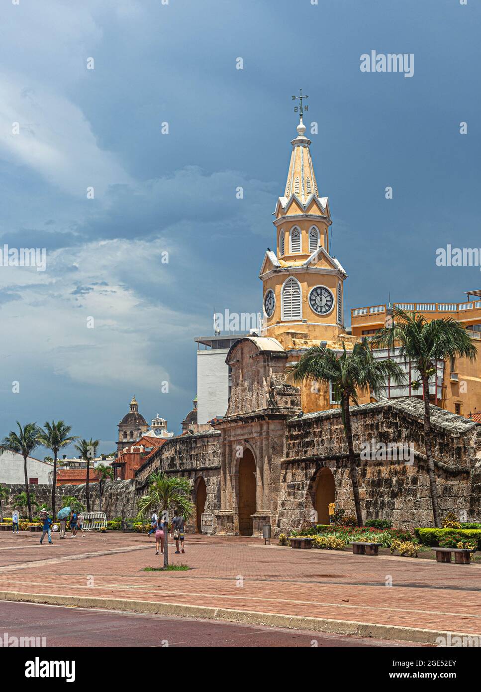 Torre del Reloj, Cartagena de Indias, Colombia. Stock Photo