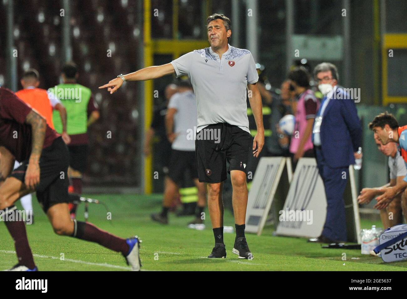 Salerno, Italy. 16th Aug, 2021. Alfredo Aglietti coach of Reggina, during the Italian Cup match between Salernitana vs Reggina, final result 2-0, match played at the Arechi Stadium in Salerno. Salerno, Italy, August 16, 2021. (photo by Vincenzo Izzo/Sipa USA) Credit: Sipa USA/Alamy Live News Stock Photo