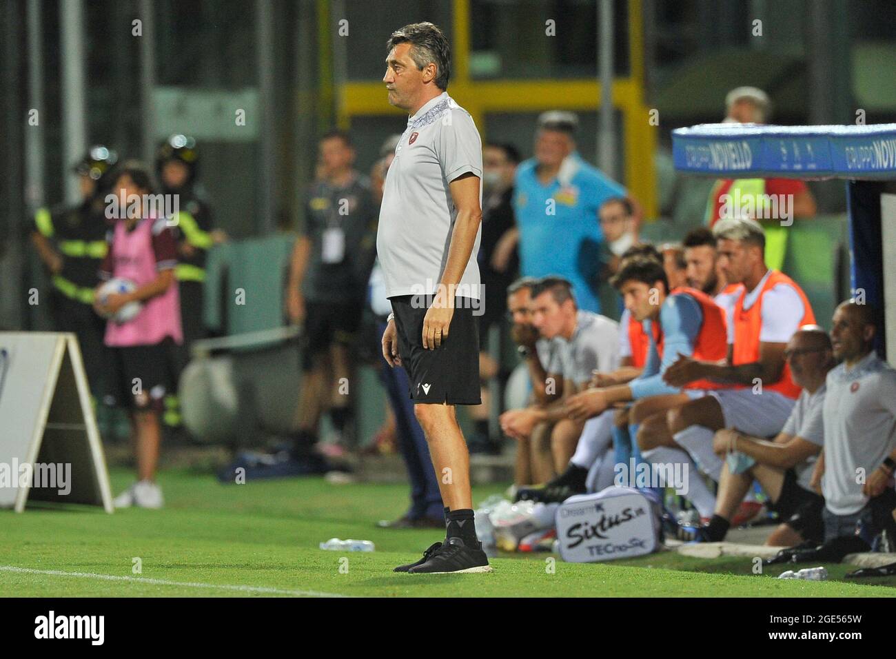 Salerno, Italy. 16th Aug, 2021. Alfredo Aglietti coach of Reggina, during the Italian Cup match between Salernitana vs Reggina, final result 2-0, match played at the Arechi Stadium in Salerno. Salerno, Italy, August 16, 2021. (photo by Vincenzo Izzo/Sipa USA) Credit: Sipa USA/Alamy Live News Stock Photo