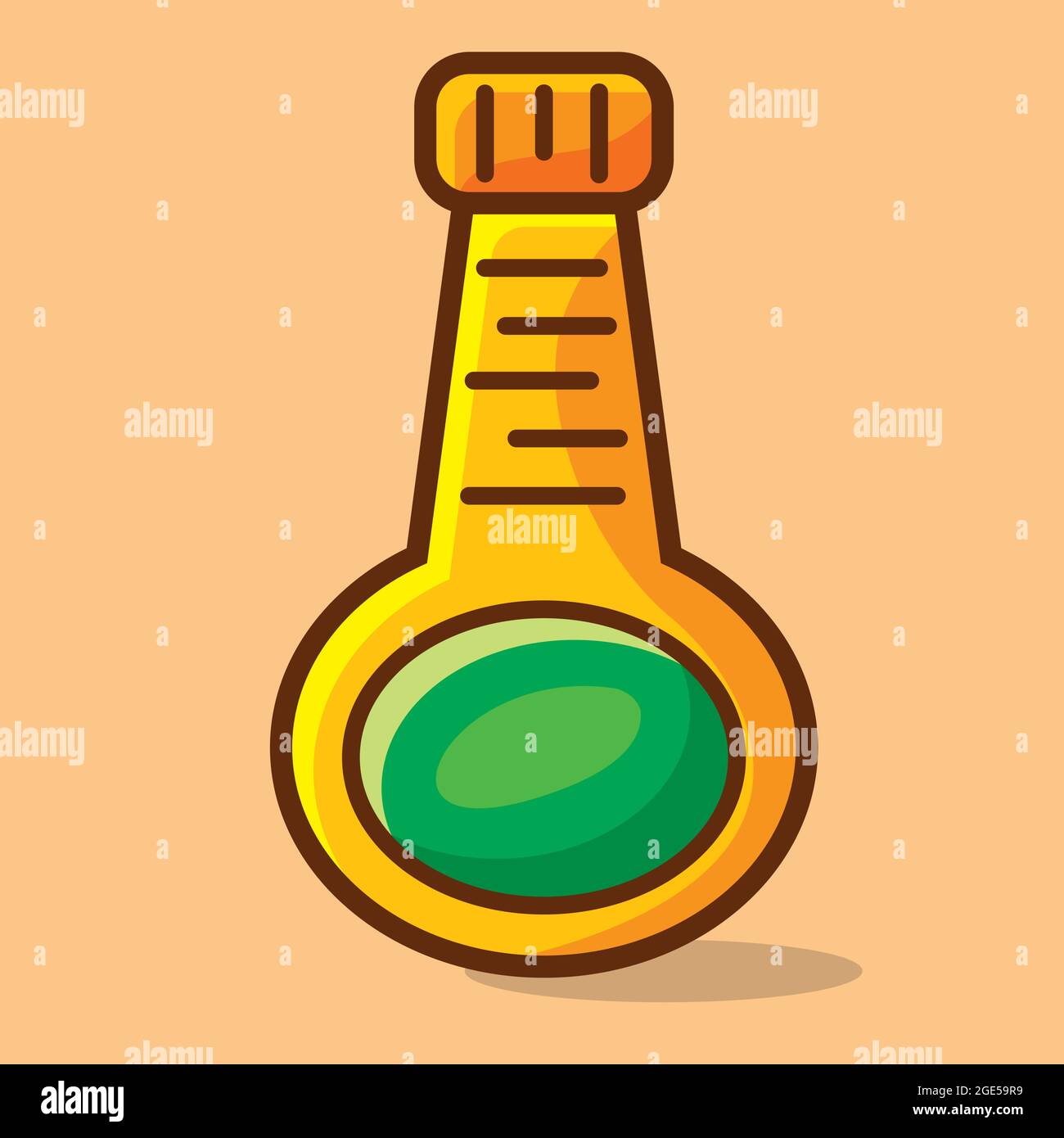 yellow mayonnaise bottle isolated cartoon vector illustration in flat