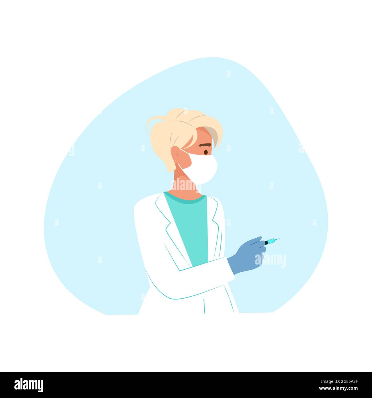 Doctor preparing injection Stock Vector Images - Alamy