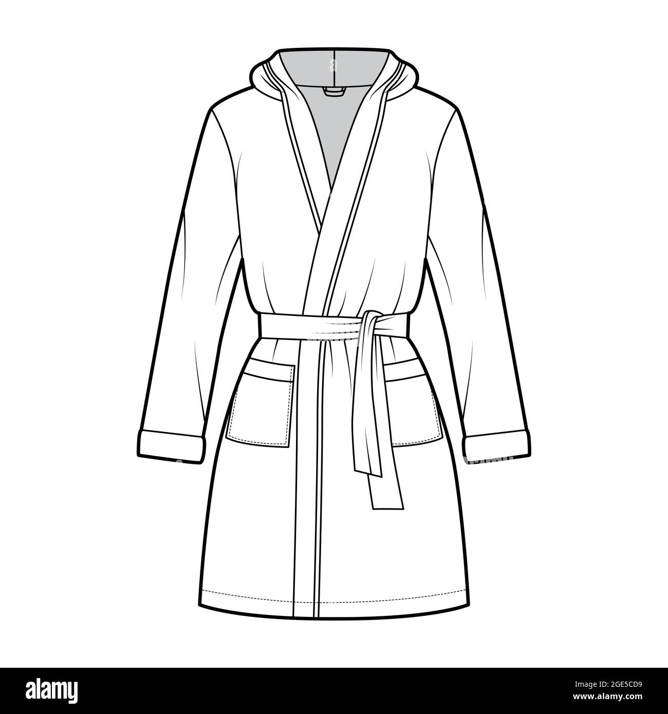 hooded white dressing gown