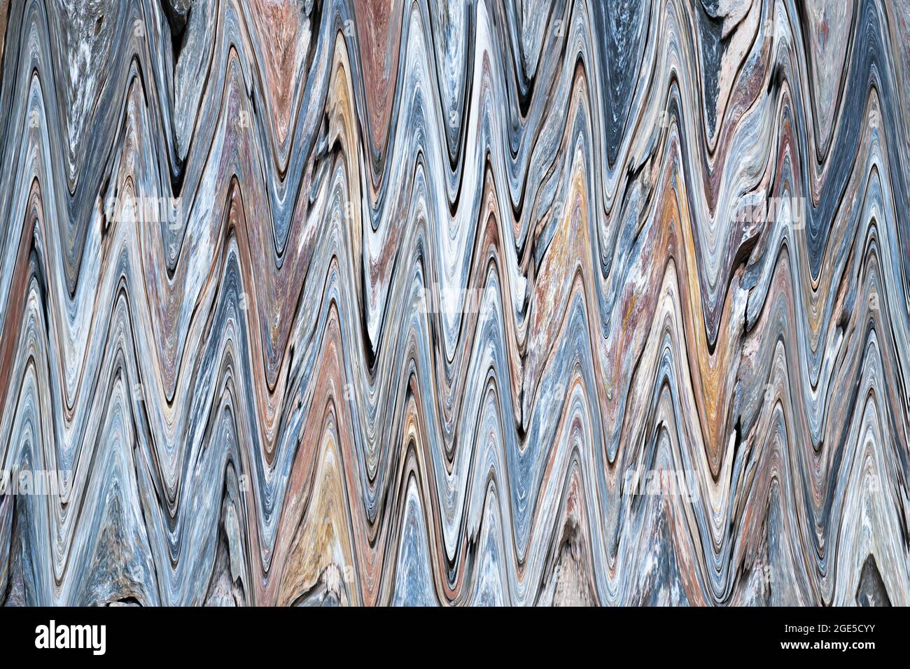 Abstract background of multi-colored vertical zigzags. Top view. Stock Photo