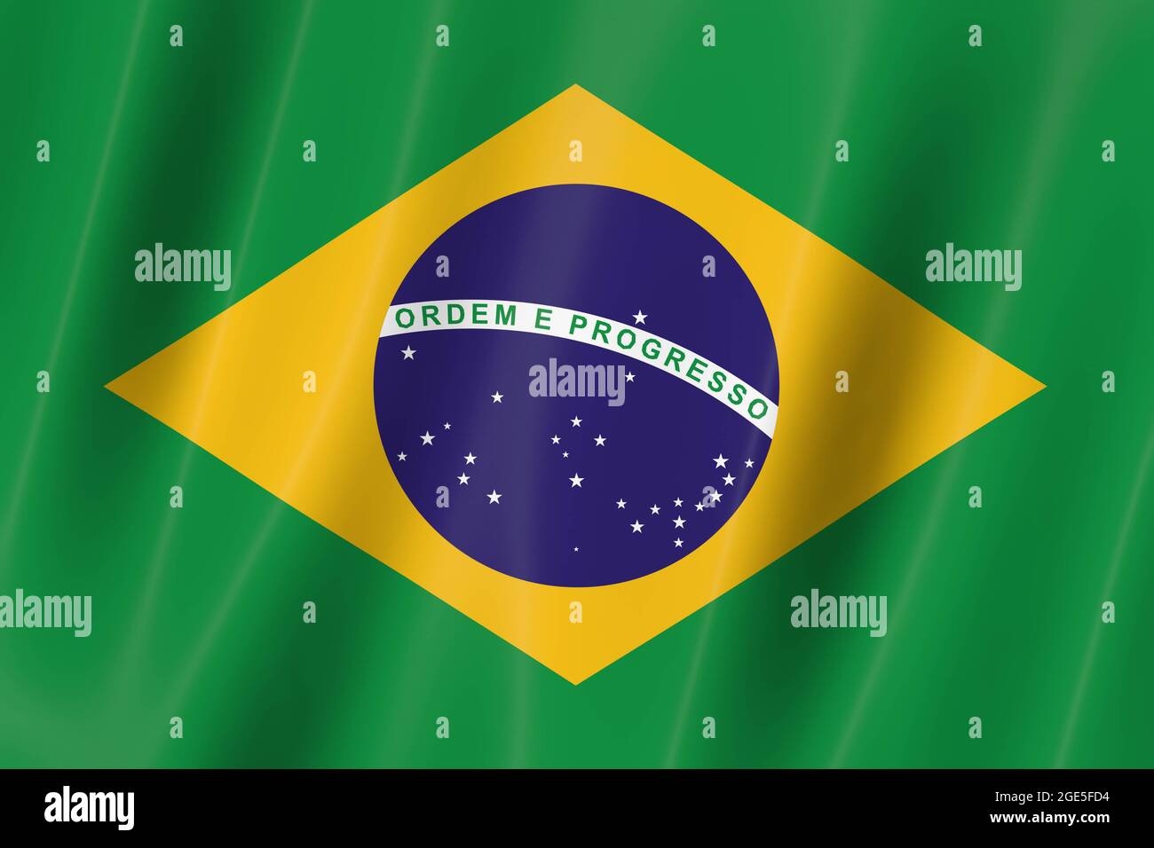 brazil flag, 3d render,8K Stock Photo Alamy