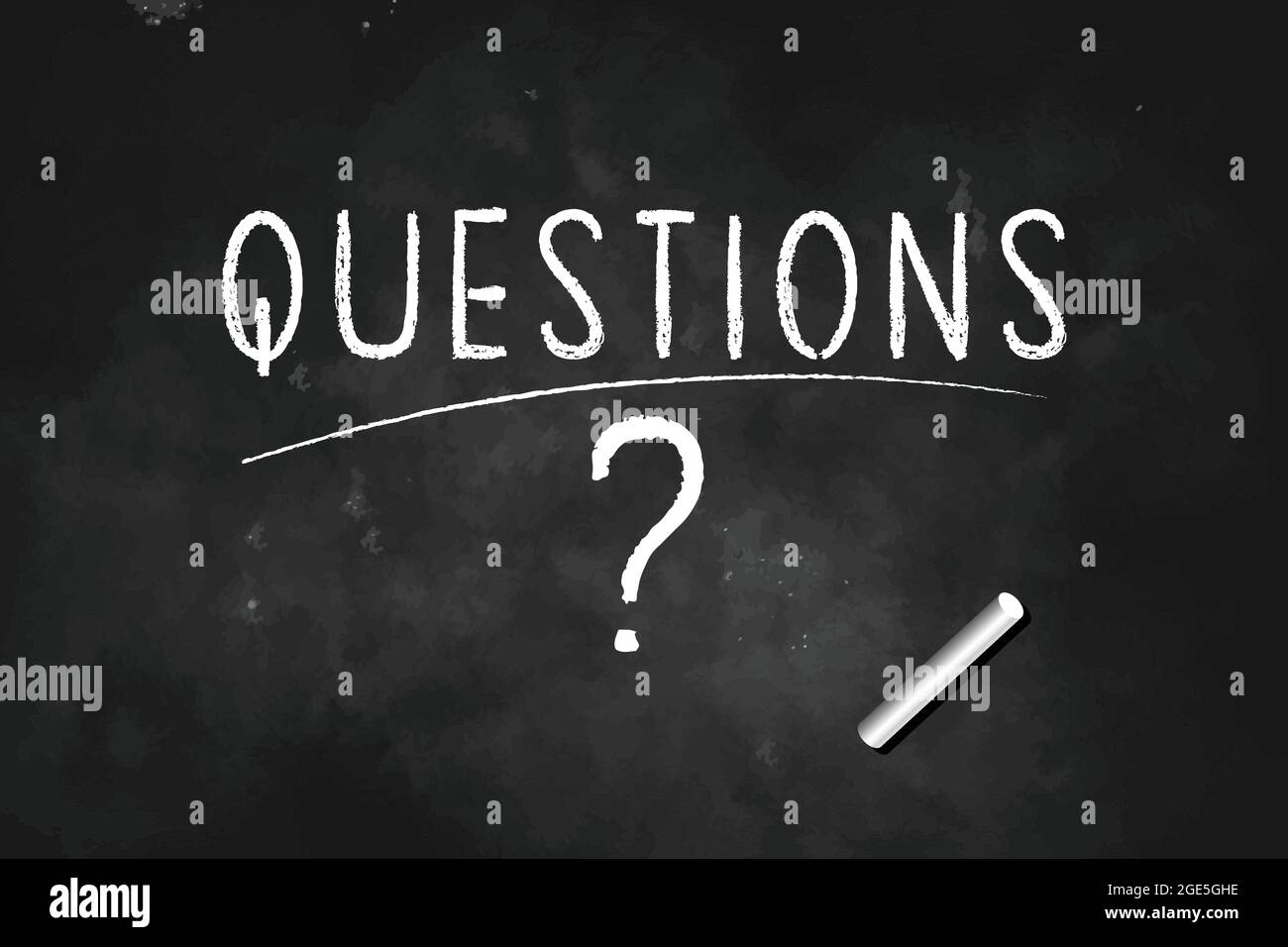Blackboard with chalk to write the text " Questions " or The blackboard ...