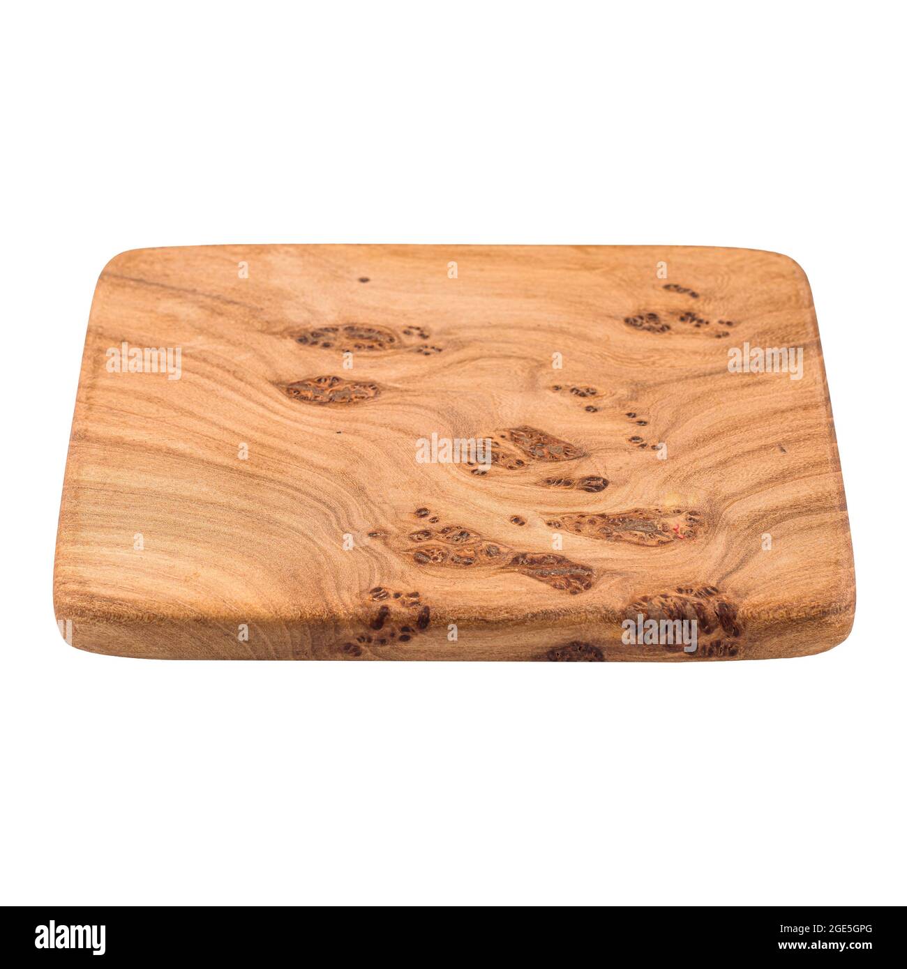 Isolated wooden chopping board Stock Photo