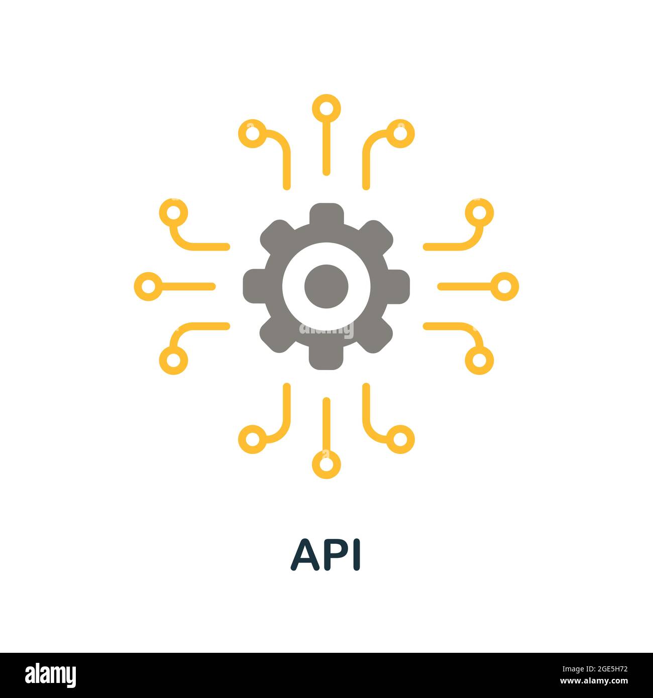Api icon. Flat sign element from data analytics collection. Creative ...